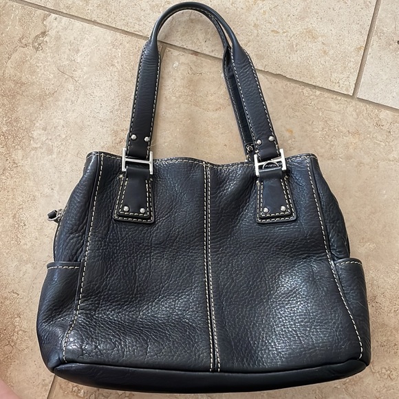 EUC Black Pebbled Leather Fossil 1954 Bag - Picture 3 of 12